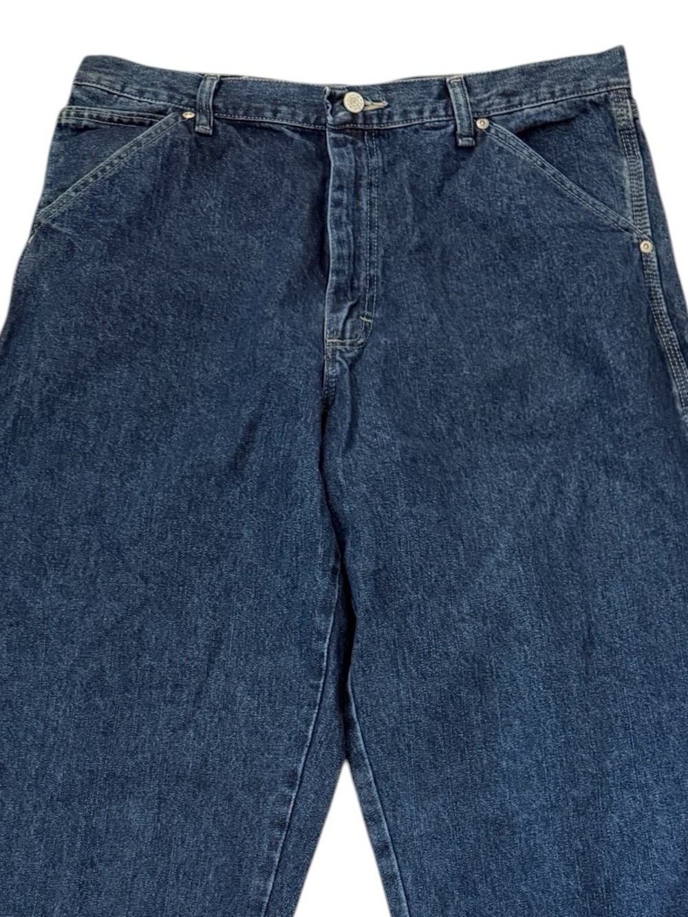 NWT VTG Wrangler Carpenter Jeans Relaxed Straight 34x34 Raw Hem 31L Skater - Picture 6 of 16